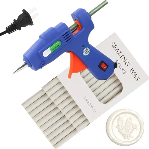 Miniatura 16 de 20 varillas de sellado de cera negra con pistola de pegamento de 0.28 pulgadas, juego de varillas de cera para pistola de pegamento, ideal