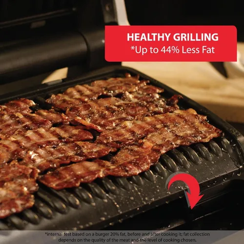 Miniatura 6 de T-Fal OptiGrill - Parrilla eléctrica XL de acero inoxidable, 6 porciones, 9 modos de cocción automáticos inteligentes, prensa Panini, 1800 vatios