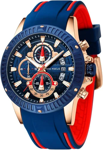 Mini Focus Men Watch Casual Fashion Wrist Watches (ChronographWaterproofLuminousCalendar) Silicon Band Quartz Watches for Men