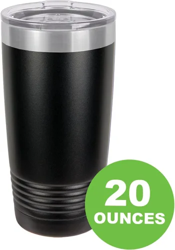 Miniatura 3 de Vaso de acero inoxidable con aislamiento al vacío de 20 onzas personalizado de doble pared grabado con láser taza negra para café, soldador