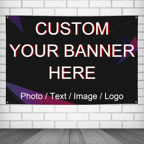 Miniatura 8 de Pancartas y letreros personalizados para exteriores, letrero con texto fotográfico, decoración del hogar, fiesta de cumpleaños, negocios, 6' X 3