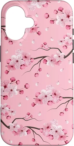 Miniatura 32 de Japanese Cherry Blossom Floral Flower Pattern Pastel Pink Case for iPhone 17
