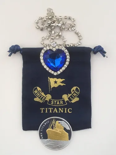 Miniatura 9 de Collar Titanic Corazón del Océano y Moneda Titanic