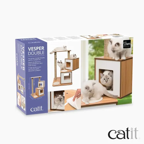 Miniatura 8 de Mueble Vesper para gato, V-Double, Walnut