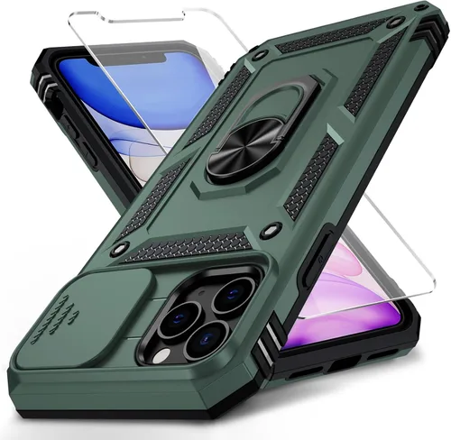 Miniatura 27 de Funda para iPhone 11 Pro con cubierta para lente de cámara, protector de pantalla HD, protección contra caídas de grado militar de 10 pies, soporte
