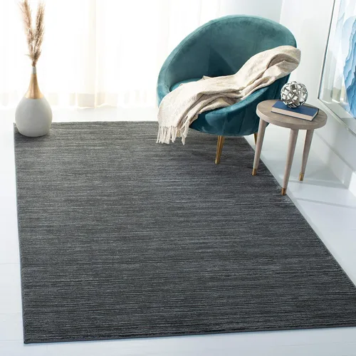 SAFAVIEH Vision Collection VSN606D - Tapete de 4 x 6 pies gris, diseño moderno ombré, no desprende pelo y es de fácil cuidado, ideal para zonas de