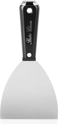 Miniatura 11 de Bates Choice Cuchillo de masilla flexible de acero al carbono de 5 pulgadas, raspador de metal, cuchillo de spackle para paneles de yeso, Negro