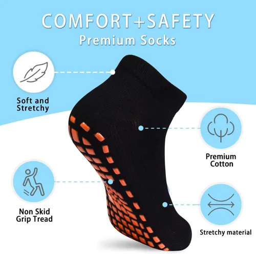 Miniatura 3 de GRPSKCOS Calcetines antideslizantes para cama elástica para niños, con agarre pegajoso, para interiores, transpirables, 4 pares para niños
