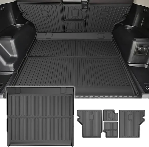 Miniatura 12 de TTX LIGHTING Alfombrillas y forro de carga para Toyota RAV4 2019-2024 2025: alfombrillas de TPE protegidas para todo tipo de clima, incluye 1ª 2ª