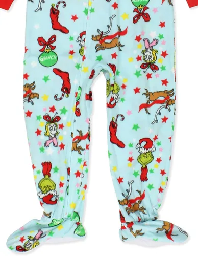 Miniatura 4 de The Grinch Dr. Seuss - Pijama de Navidad con pies para niños y niñas