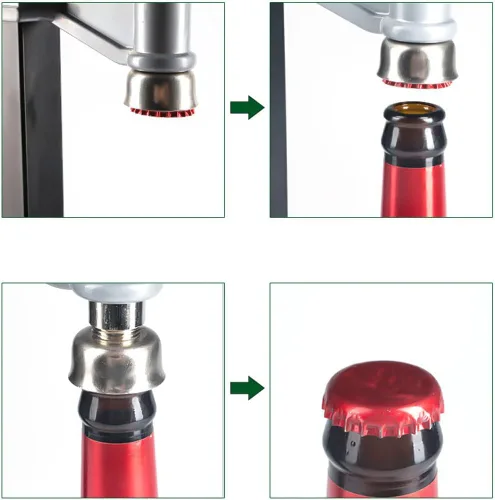 Miniatura 4 de Herramienta manual para taponadora de botellas para elaboración de cerveza casera, resistente metal fuerte de fácil acción, máquina taponadora