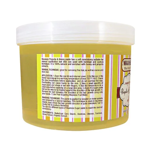 Miniatura 2 de Waxness Pasta de azúcar suave totalmente natural, 1.6 lb (750 g) - Pasta de azúcar para técnica manual y de tiras, miel y propóleos, uso