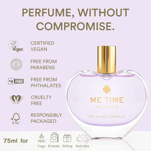 Miniatura 4 de THE HEART COMPANY TIEMPO PARA MÍ en una botella Perfume de lavanda para mujer Fragancia de Eau de Parfum en aerosol para mujeres veganas 75ml