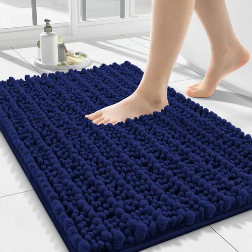 Miniatura 351 de Smiry Alfombras de Baño 24x16 pulgadas, Alfombras de Baño de Chenilla Extra Suaves y Absorbentes, Respaldo de Goma Antideslizante, Lavable a Máquina