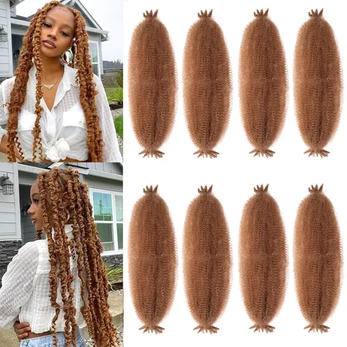 Miniatura 31 de ZRQ Cabello afro trenzado negro elástico para Butterfly Locs de 12 pulgadas, cabello trenzado de ganchillo Marley Twist preseparado, 3 paquetes