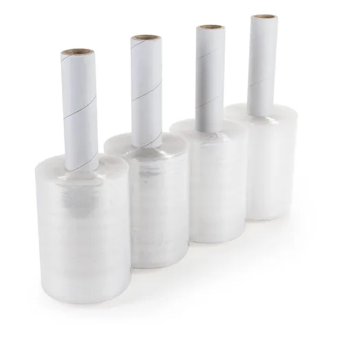 Miniatura 16 de IDL Packaging Mini rollo elástico de 5 pulgadas, 700 pies, calibre 120 (paquete de 2) con un mango de cartón extendido, envoltura de plástico