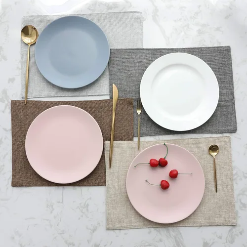 Miniatura 2 de Juego de 6 manteles individuales resistentes al calor para mesa de comedor y cocina de Home Brilliant, manteles individuales para mesa de comedor