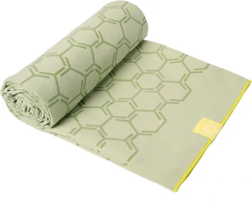 Miniatura 13 de Eunzel Toalla de yoga para yoga caliente, toalla antideslizante de doble cara con agarre de silicona, toalla de microfibra absorbente para yoga