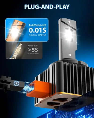 Miniatura 8 de Bombillas D1S, 800% superbrillantes mejoradas, 45 W, 30000 lúmenes, 6000 K, luz blanca fría, repuesto 66144 66140 85140 85415 para montaje HID, IP68