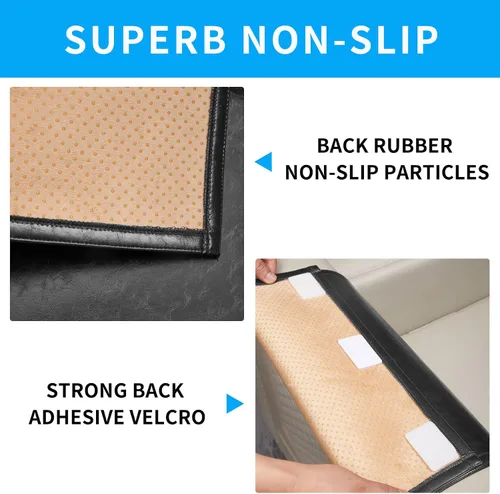 Miniatura 4 de 2 fundas protectoras para reposacabezas reclinable, antideslizantes, impermeables, para sillón reclinable, fundas para reposacabezas de sofá Negro