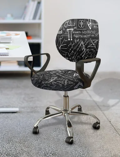 Miniatura 5 de WIRESTER Funda de asiento para silla de oficina para computadora, suave, elástica, universal, para silla giratoria, extraíble, lavable, funda