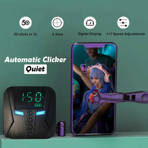 Miniatura 3 de Automatic Clicker for iPhone iPad, Phone Screen Device Speed Clicker for Android IOS, Simulated Finger Continuous Clicking, Adjustable Auto Physical