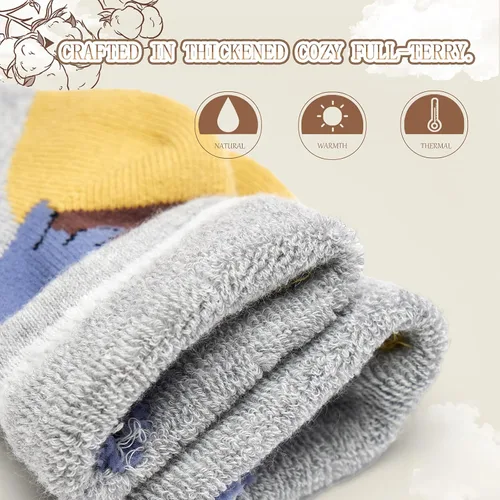 Miniatura 5 de Calcetines de invierno para niños calcetines térmicos de rizo para niños paquete de 6