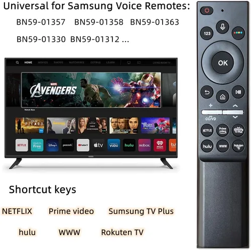 Miniatura 5 de Repuesto para control remoto Samsung TV, compatible con todos los controles remotos Samsung 2019-2025 para Smart TV con control de voz