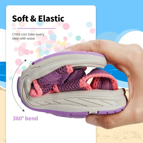 Miniatura 5 de Kids Sandals for Boys & Girls Athletic Open Toe Summer Sports Sandals Beach Hiking Water Shoes for Unisex Child (Little KidsBig Kids)