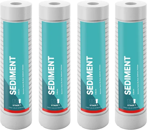 Miniatura 11 de NU Aqua Reemplazo de filtro de sedimentos de ósmosis inversa – Cartucho universal de sistema de filtración de agua RO de 10 pulgadas de 5 micras – 1