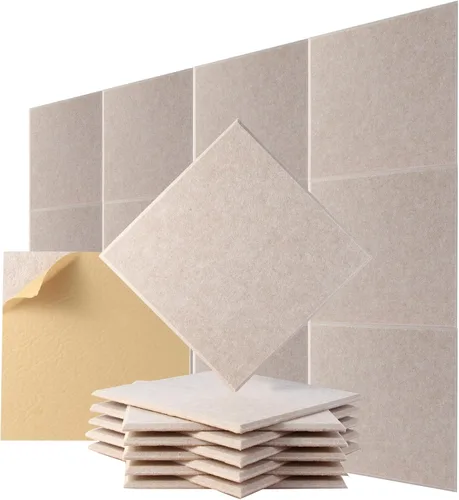 Miniatura 12 de Paneles acústicos de pared, azulejos con cancelación de ruido para estudio en casa y oficina, a prueba de sonido de calidad, paneles de espuma a