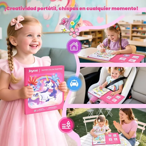 Miniatura 9 de JoyCat Libros de colorear con pintura y agua para niños pequeños, juegos de pintura acuarela para niños de 3-5 4-8 años, juguete de dibujo
