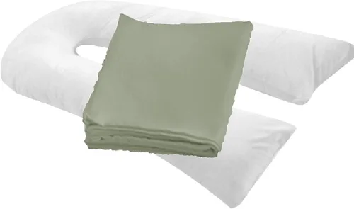 Miniatura 9 de Funda de almohada de cuerpo completo para embarazo, en forma de U, ajuste universal, funda de repuesto para almohada de maternidad (negro)