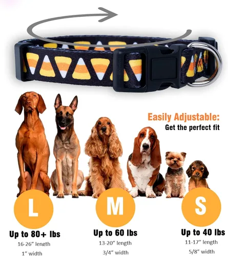 Miniatura 3 de Native Pup Collar de perro de Halloween (mediano, maíz caramelo)