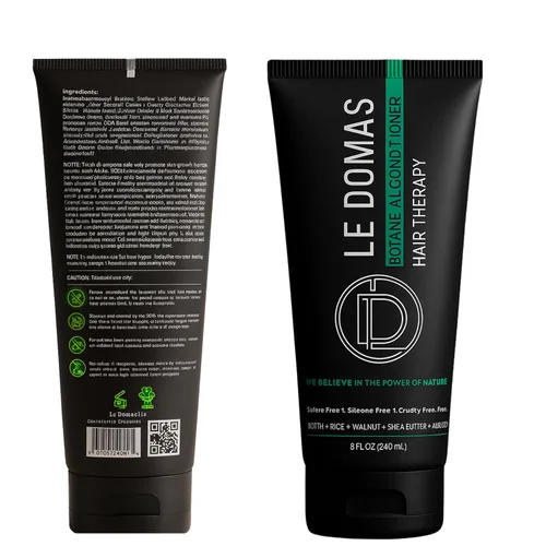 Miniatura 9 de Le Modas Champú botánico para el crecimiento del cabello, champú natural sin sulfato con aloe vera y arroz, anticaspa y apoyo contra la pérdida