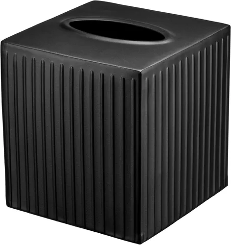 Miniatura 12 de Caja de pañuelos Monarch Abode Cuadrada – Caja de soporte de pañuelos de metal de peltre martillado a mano para accesorio de baño, cubo decorativo