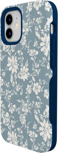 Miniatura 6 de Casely Funda para iPhone 12 Mini Té de la tarde Floral azul Diseño protector audaz Compatible con MagSafe