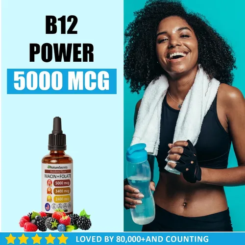 Miniatura 6 de Relify NatureSecrets B12 B6 B1 Gotas líquidas – Complejo B sublingual con B12, B6, B1, niacina y ácido fólico, metilcobalamina 5000 Mcg, 27,200 Mcg