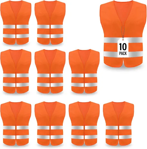 Miniatura 13 de Chaleco de seguridad, chaleco reflectante de alta visibilidad para hombres, trabajo, ciclismo, corredor, topógrafo, voluntario, carretera Azul