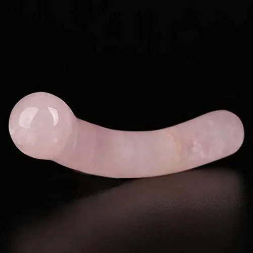 Miniatura 4 de BEINUANCRYSTAL - Rodillo curvo de cuarzo rosa de cristal natural de 170 a 7.087 in para mujer, color rosa