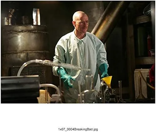 Bald Bryan Cranston in lab (Walter White-Breaking Bad) - 8 inch x10 inch PHOTOGRAPH Performer & Actor Color PHOTOGRAPH-CJ