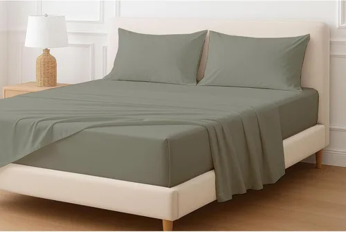 Miniatura 20 de Cottingon Juego de sábanas de 4 piezas extra profundas de 100 % algodón, ropa de cama suave y de lujo que se adapta a bolsillos extra profundos