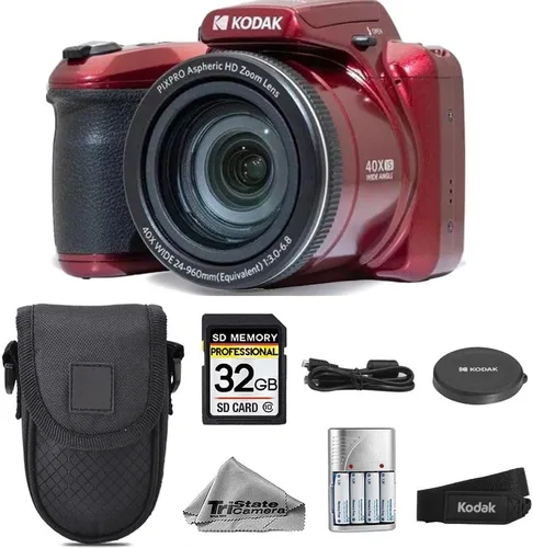 Miniatura 5 de Kodak PIXPRO AZ405 - Cámara digital (negro), zoom óptico 40X, 20MP, video de 1080p, tarjeta SD de 32 GB, baterías AA extra recargables, cargador