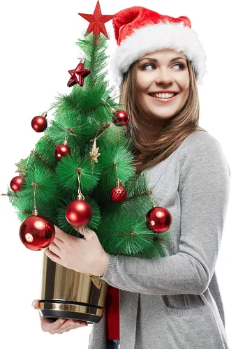 Miniatura 2 de Ornativity Adorno de Estrella con Purpurina para la Copa del Árbol - Rojo Navideño Decorativo para Mesa de Escritorio Mini Árboles Adornos