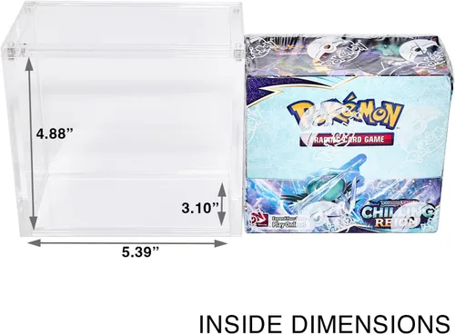 Miniatura 2 de Vitrina de acrílico compatible con Pokemon Booster Box apilable magnético superior con protección UV premium