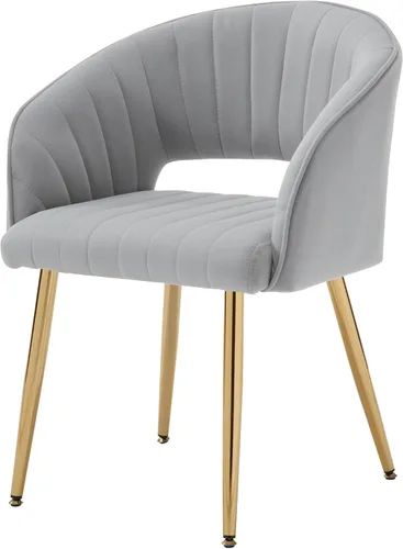 Miniatura 12 de Westice Juego de 1 silla de escritorio de terciopelo para oficina en casa, sillas modernas copetudas con patas de metal dorado, sillón tapizado