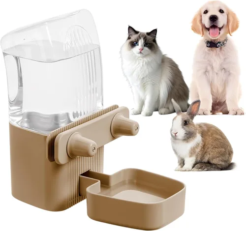 Dispensador de agua de conejo de 50 onzas, dispensador de agua para perros por gravedad, botella de agua automática para hurones, gatos, perros y