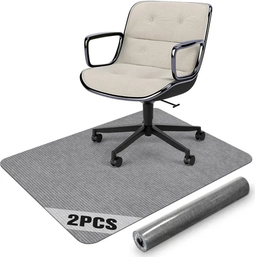 Miniatura 9 de Placoot Tapete para silla de escritorio para suelo de madera dura, superficie de pana de 55 x 35 pulgadas, tapete para silla de oficina para sillas