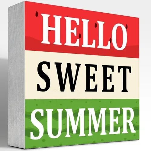 Miniatura 11 de Decoración de escritorio de verano, Beaches Bozze and Besties Retro Sunset de madera de doble cara para decoración de escritorio, caja de madera