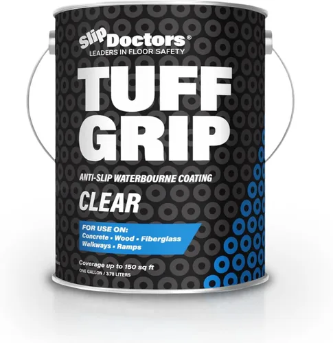 Miniatura 8 de Tuff Grip - Pintura antideslizante para rampas, pisos, cubiertas y escaleras, revestimiento de agarre antideslizante texturizado para una tracción
